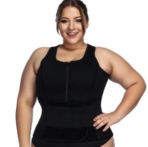 Black Workout Sweat Waist Trainer Vest